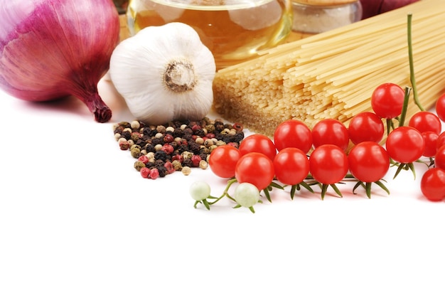Zestaw składników na kuchennym blacie